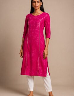 Fuchsia Pink Tie-Dye Kurti