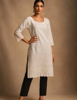 Elegant Ivory Cotton Kurta