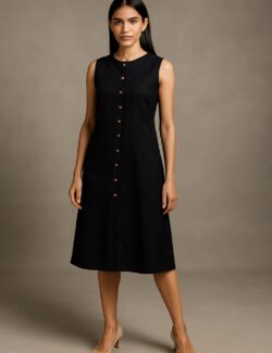 Minimalist Sleeveless Button-Down Tunic