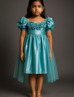 Aqua Bloom Princess Dress