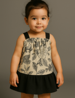 Floral Charm Tiered Baby Dress