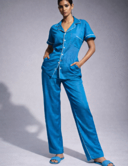 Azure Comfort Cotton Night Suit