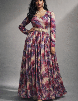 Floral Mirage Long Dress
