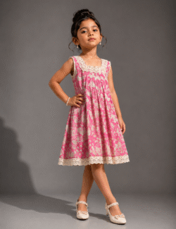 Rosé Lace Princess Frock