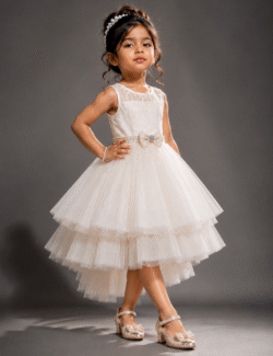 Pearl Whisper Double-Layer Party Frock